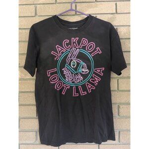 Black Jackpot Loot Llama Fortnite T-Shirt Size: Medium